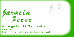 jarmila peter business card